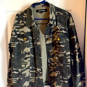 Gently used camouflage jacket